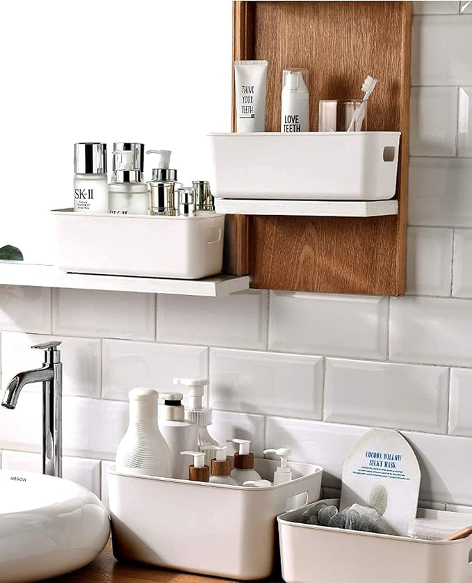Set of 4 Plastic Storage Bin, “13.4x10.2x8'' Versatile Kitchen Pantry - Image 3