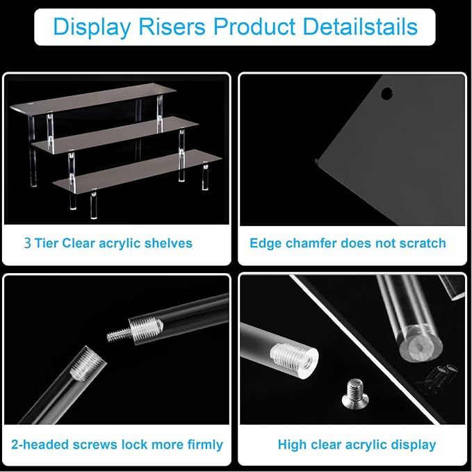 3 Tier Perfume Organizer Stand, Cologne Shelf Dessert Display - Image 4