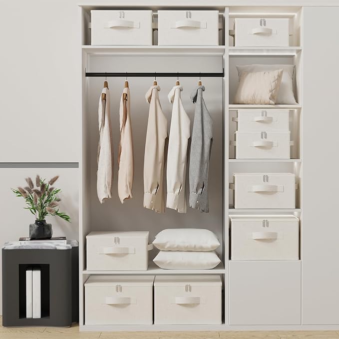 Underbed Storage Box with Lid, Foldable Clothes Organizers, Fabric Bins - Image 3