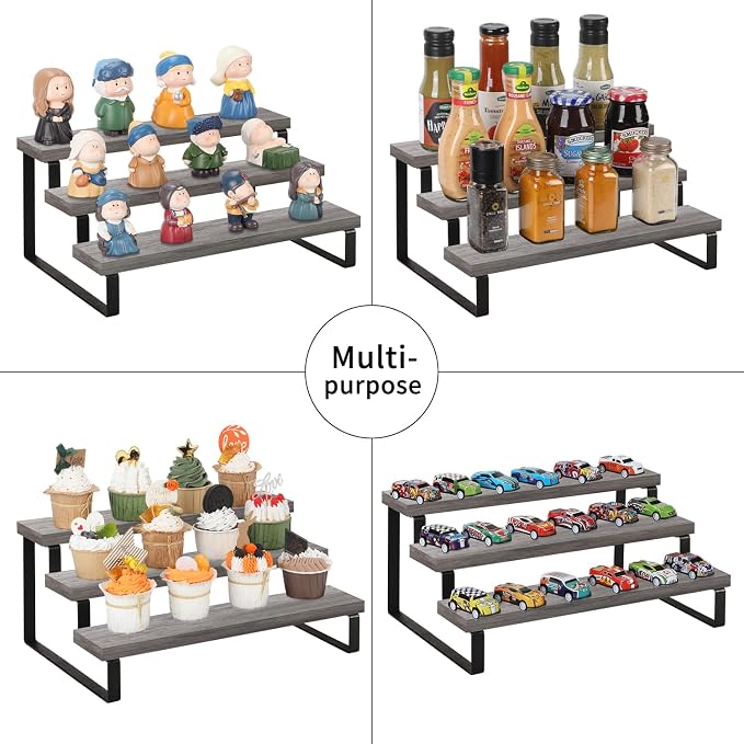 YINMIT Wooden Display Riser Stand, Tiered Perfume and Cologne Organizer Stand - Image 9