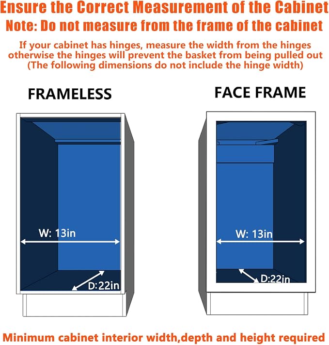 Pull Out Cabinet Organizer 12½" W x 21½" D, Heavy Duty Cabinet Pull Out Shelves - Image 4