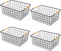 Wire Basket 4 Pcs Wire Storage Baskets Wire Baskets Organizing by ELEATTRUN
