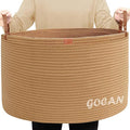 Extra Large Storage Laundry Basket 22" X 22"X 14" Cotton Rope Woven Basket by GOCAN
