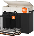 180L Laundry Hamper 3 Section, Large Laundry Basket by Optish