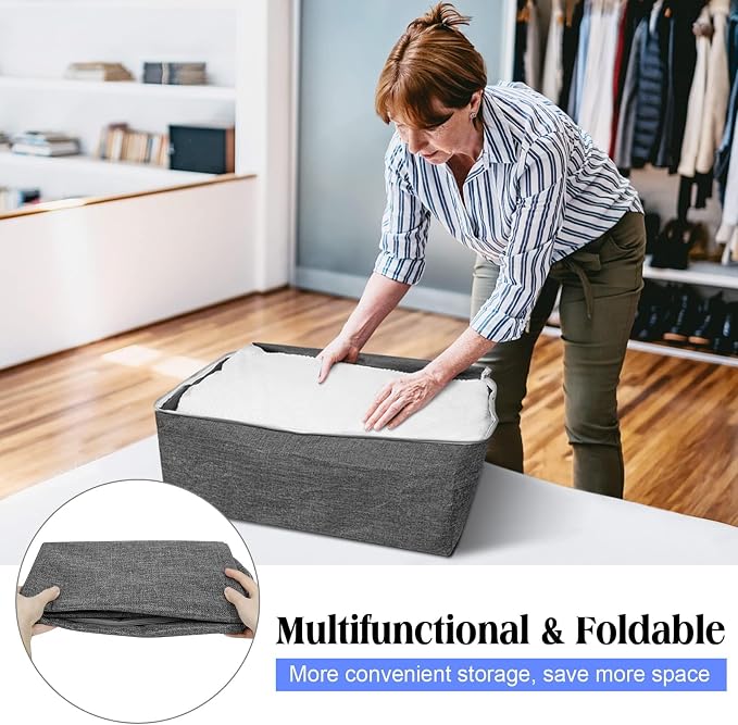 3Pack 105L Extra Large Storage Bags, Folding Comforter Blanket Storage Bags - Image 5