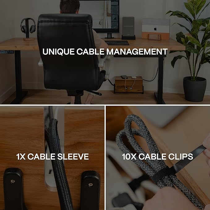 Extra Large Cable Management Box, Wood Cord Hider Box & Organizer - Image 3