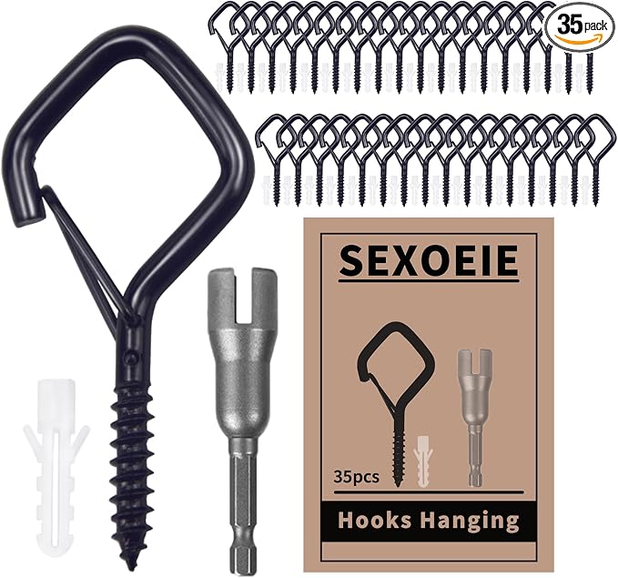 35 PCS Eye Screw Hooks for Hanging Heavy Duty by Unknown