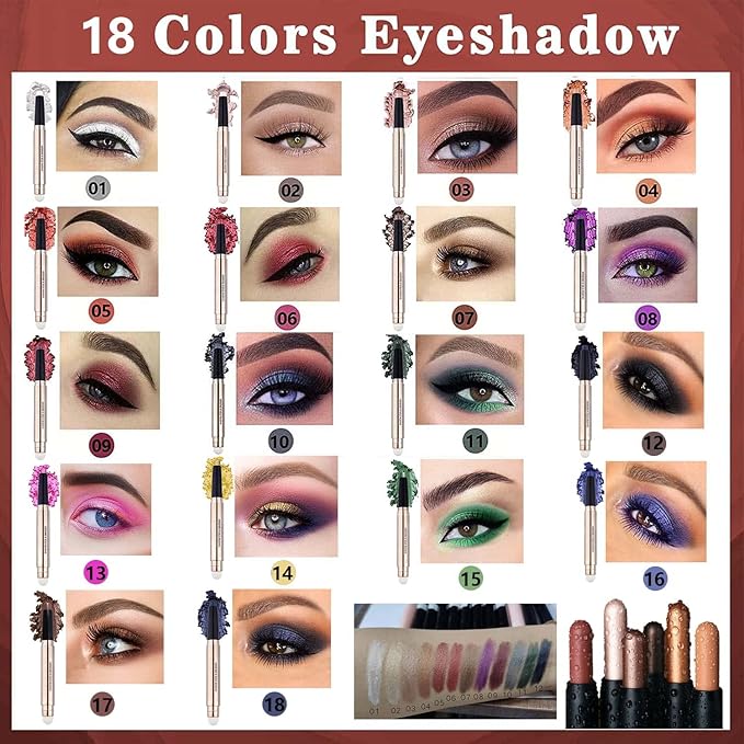 Bright Green Eyeshadow Stick Makeup, Highlighter Matte Cream Eye Shadow Pencil - Image 7