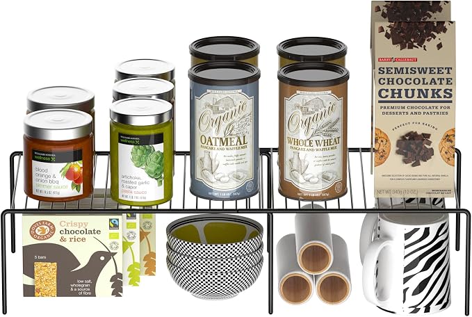 Redrubbit Expandable Metal Rustproof Kitchen Counter Shelf Rack, Space Saver - Image 9