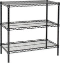 Omega 30" Deep x 72" Wide x 63" High 3 Tier Black Starter Shelving Unit by OmegaProductsCorporation