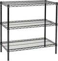 Omega 21" Deep x 54" Wide x 54" High 3 Tier Black Starter Shelving Unit by OmegaProductsCorporation