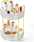 360 Rotating Makeup Organizer for Vanity, 2Tier Adjustable Perfume Organizer by Unknown