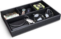 GORESE Faux Leather Valet Tray for Men, Stackable Jewelry Trays Drawer by GORESE