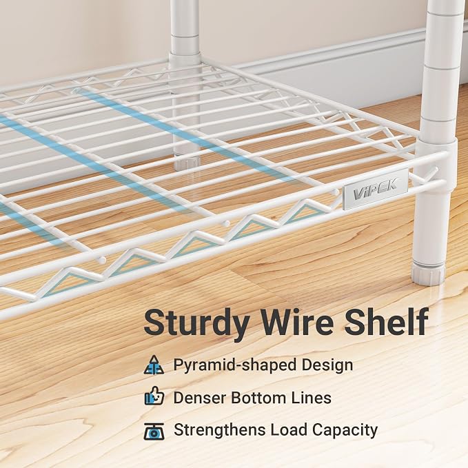 VIPEK V4C Heavy Duty Adjustable Clothing Rack, 57.9" L x 17.3" W x 76.4" H - Image 9