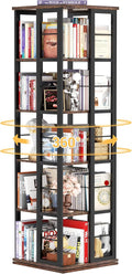 Aheaplus Rotating Bookshelf, Corner Bookcase, 360 Display Wood Spinning by Aheaplus