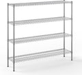 14" Deep x 60" Wide x 54" Height Wire Shelving Kit | 4-Tier | NSF Commercial by Regal+Altair