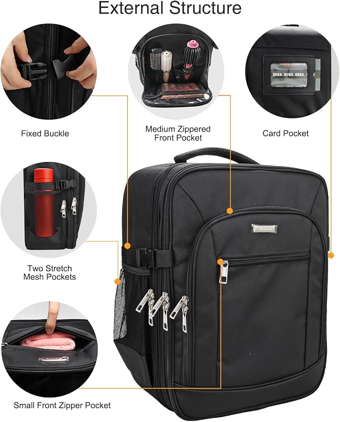 Makeup Backpack Professional Cosmetic Artist Bag Extra Large Travel Train Case - Image 8