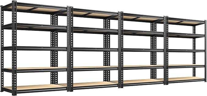 72.12" H Garage Shelving, Storage Shelves Load 2100LBS, 5-Tier Adjustable by Durayloly
