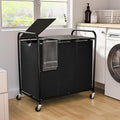 180L Laundry Sorter 3 Section, Rolling Laundry Basket by OLLDIDE