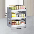 Heavy-Duty 3-Tier Pull Down Kitchen Shelf, Metal Dish & Spice Rack System by Unknown