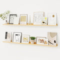 Picture Ledge Shelf, Floating Shelves Set of 2, 48 Inches Solid Wood Nursery by FunMemories