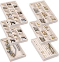Frebeauty Jewelry Organizer Tray, Stackable Velvet Jewelry Trays, Drawer by Frebeauty