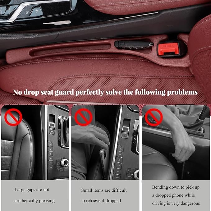 No Drop seat Guard, 2025 New Car Seat Side Gap Filler Organizer, Drop Seat - Image 7