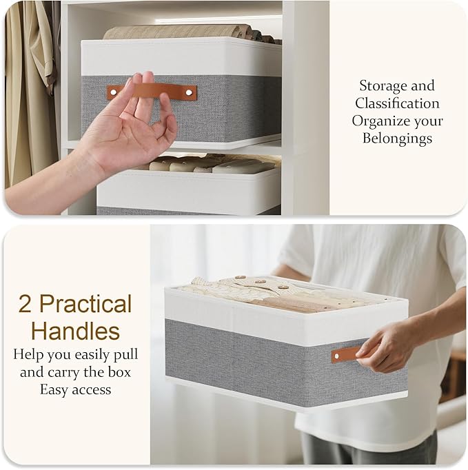 Storage Bins, 16.1 × 9.8 × 6.5 Inch Storage Cubes - Image 5