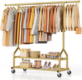 EAGMAK Heavy Duty Clothes Rack Load 556 LBS, Rolling Clothing Rack by Eagmak