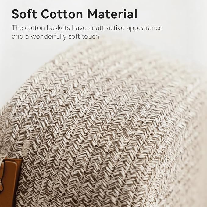 Medium Cotton Woven Basket - Image 2
