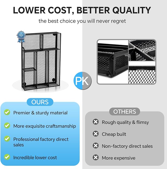 Desk Drawer Organizer, Office Drawer Divider Organizer Tray - Image 5