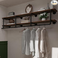Clothes Rack 72in, Wall Mounted Garment Rack by INDUSTRIALSHELVESDESIGN