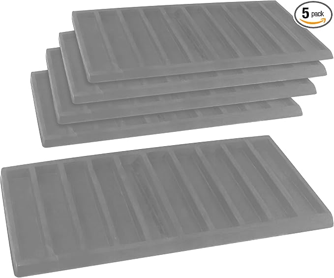 Novel Box 5 Pack 10-Slot Gray Liner Jewelry Storage Tray Inserts 14.75x8.25x1 by NovelBoxCompanyLtd