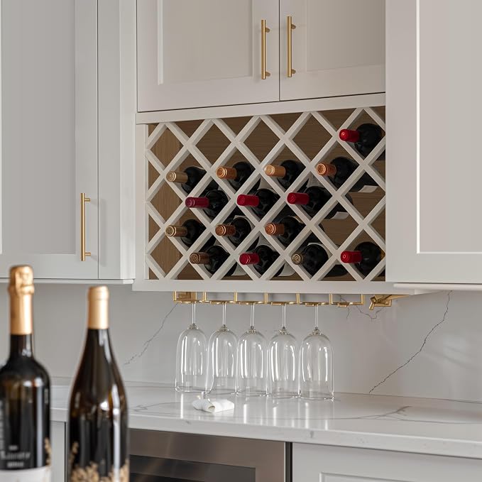 Solid Wood RTA Wine Bottle Rack Wall Cabinet - Image 2