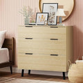 AWQM 3 Drawer Dresser for Bedroom, Large Capacity Chest of Drawers, Wood by AWQM