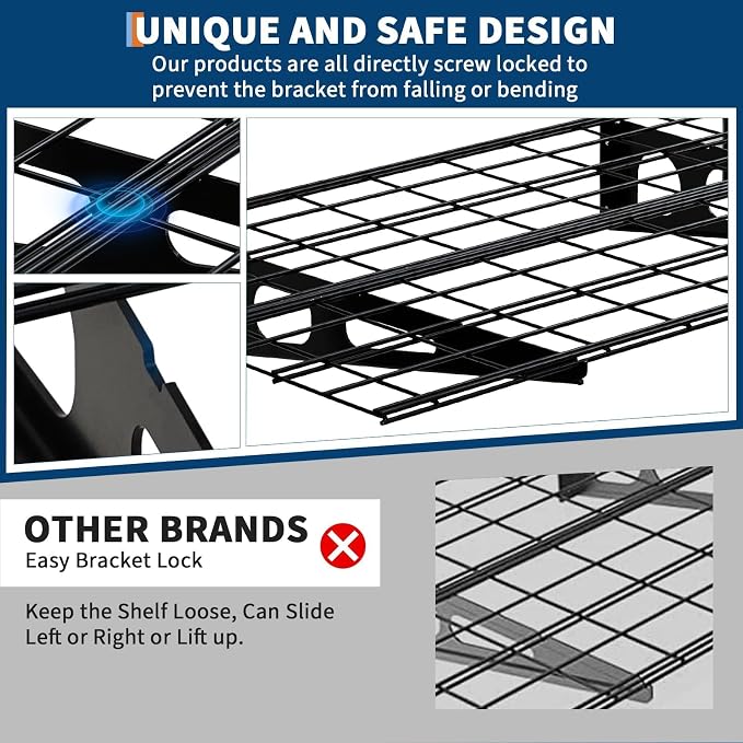 2x6 FT Garage Shelves Wall Mounted - Image 3