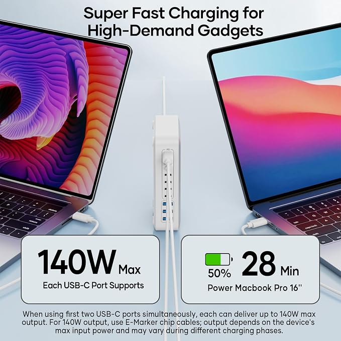 Charging Station for Multiple Devices 500W, 10 Ports Charging Blocks for - Image 6
