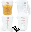 4 Pack Round Food Storage Containers by BIEAMA