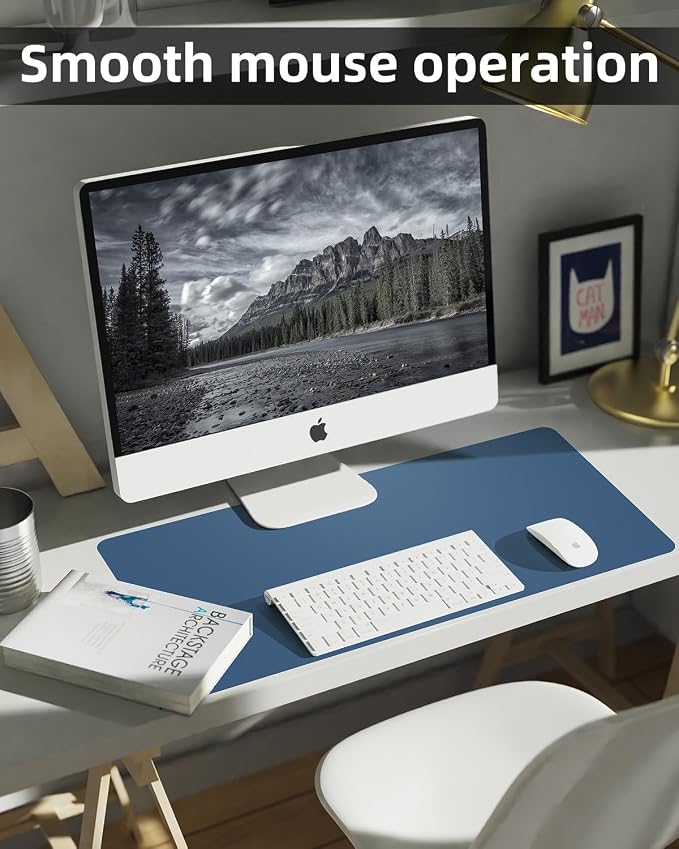 Leather Desk Protector, Non-Slip PU Laptop Mat, Waterproof Writing Pad - Image 4