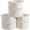 danpinera Baskets for Organizing, 3 Pack White Storage Baskets for Shelves by danpinera