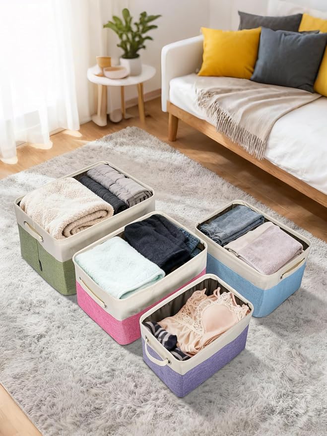 BALEINE 4 Pack Fabric Storage Bins - Image 7