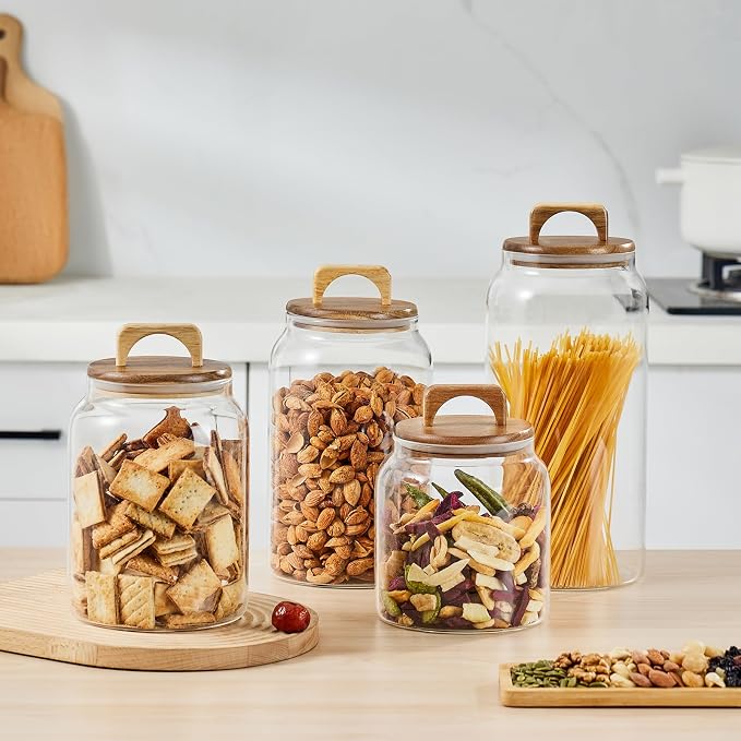 Sweejar Glass Jars for Laundry Room Organization, Half-Gallon Laundry Pods - Image 5