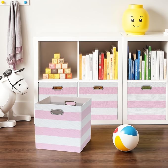 13x13x13 Storage Cube Bins, Foldable Storage Cubes Cubby Baskets Organizer - Image 7