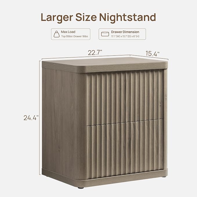 SICOTAS Night Stand Set of 2 Nightstands - Image 3