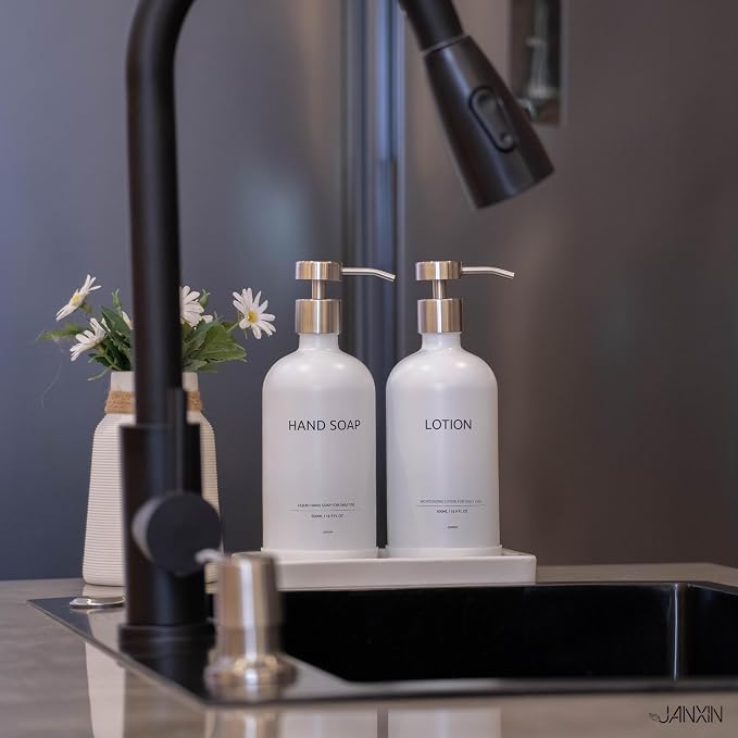 Glass Kitchen Soap Dispenser Set - Image 7