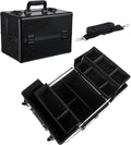 Large Makeup Train Case Cosmetic Organizer Case Makeup Box Portable Make Up by Unknown