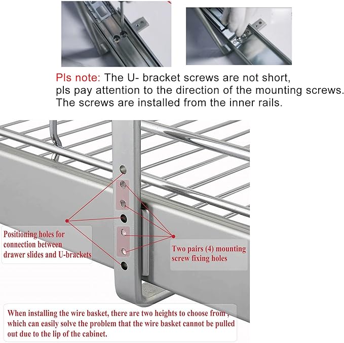 DINDON 1 Tier Pull Out Cabinet Organizer Heavy-Duty Metal Sliding Drawer Shelf - Image 6