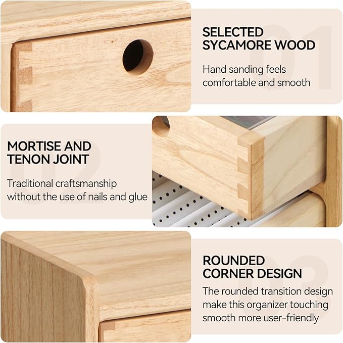 KIRIGEN Desk Organizer with 3 Drawers - Image 4