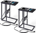 VECELO C Shaped End Side Table by VECELO