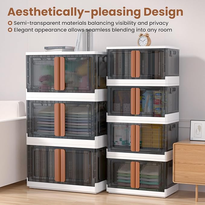 LCG 4-Tier Foldable Plastic Storage Bins - Image 3
